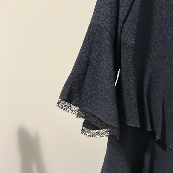 Zara Navy Long Sleeve Dress - Picture 2 of 4